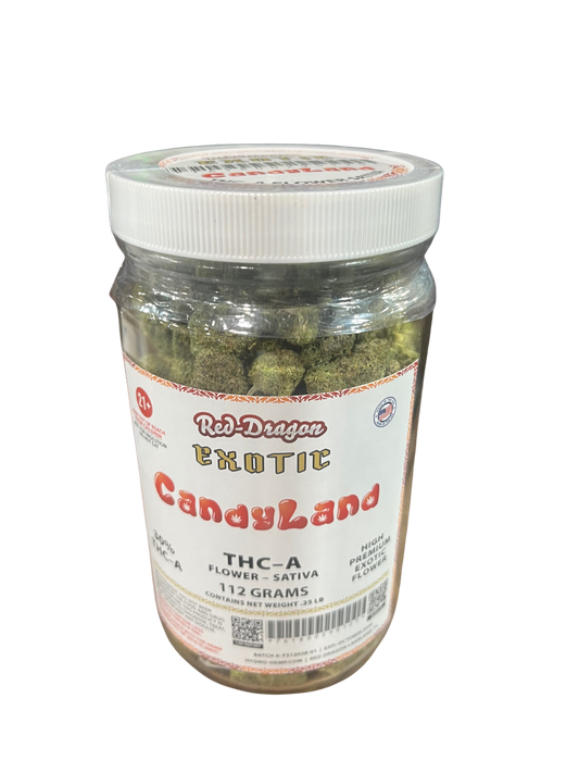 Red Dragon Exotic CandyLand Sativa THC-A 112 Grams 4 Ounces Quarter Pound Grade AAA