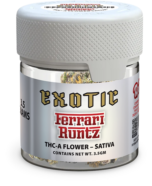 Red Dragon Exotic Ferrari Runtz Sativa THC-A 112 Grams 4 Ounces Quarter Pound Grade AAA
