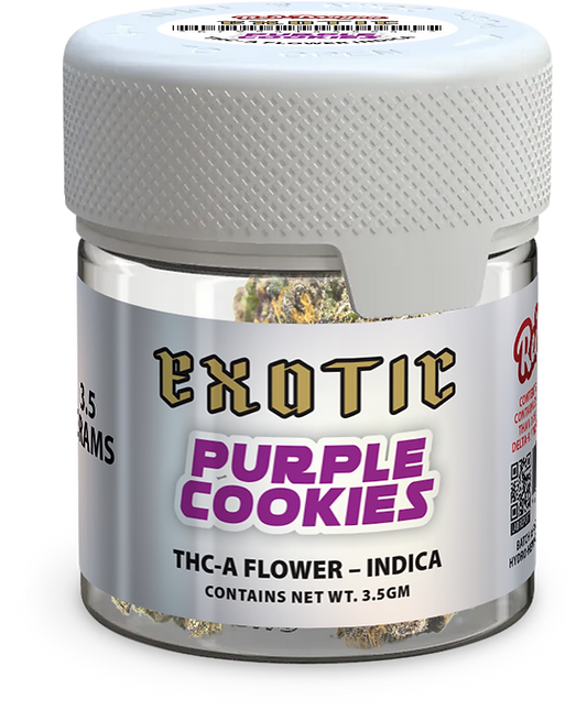 Red Dragon Exotic Purple Cookies Indica THC-A 112 Grams 4 Ounces Quarter Pound Grade AAA